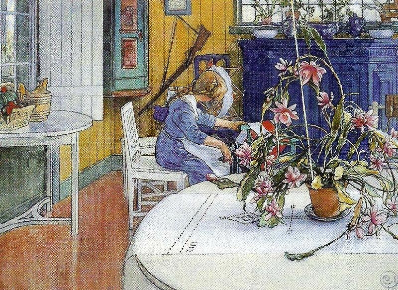 Carl Larsson bobina-interior med kaktus